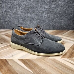 Amberjack The Original Hybrid Mens 10.5 Dress Shoes Carbon Gray Suede Oxford